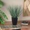 19" Onion Grass Artificial Plant with Black Plastic Pot